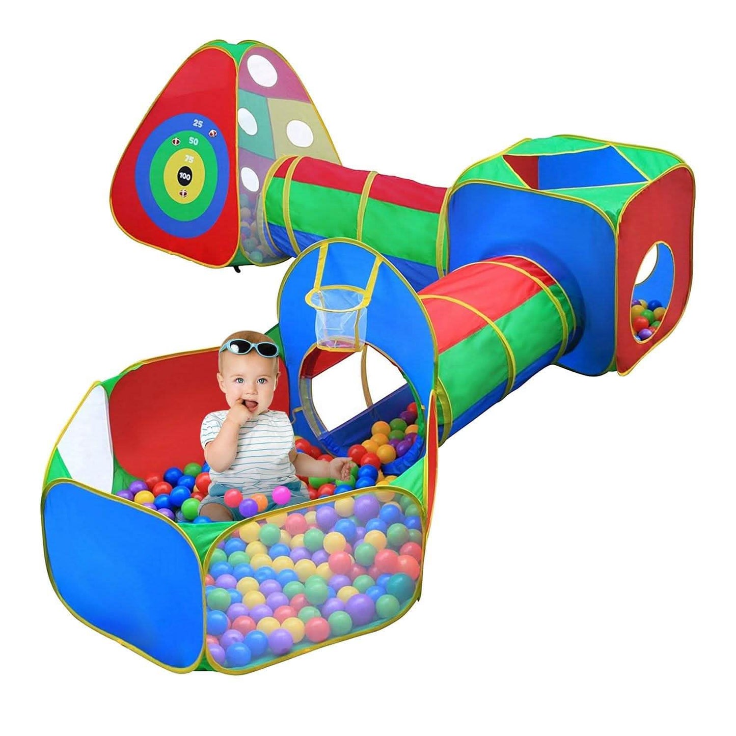 5-Piece: Pop Up Playhouse Kids Ball Pit Tents Toys & Games - Tophatter Daily Deals