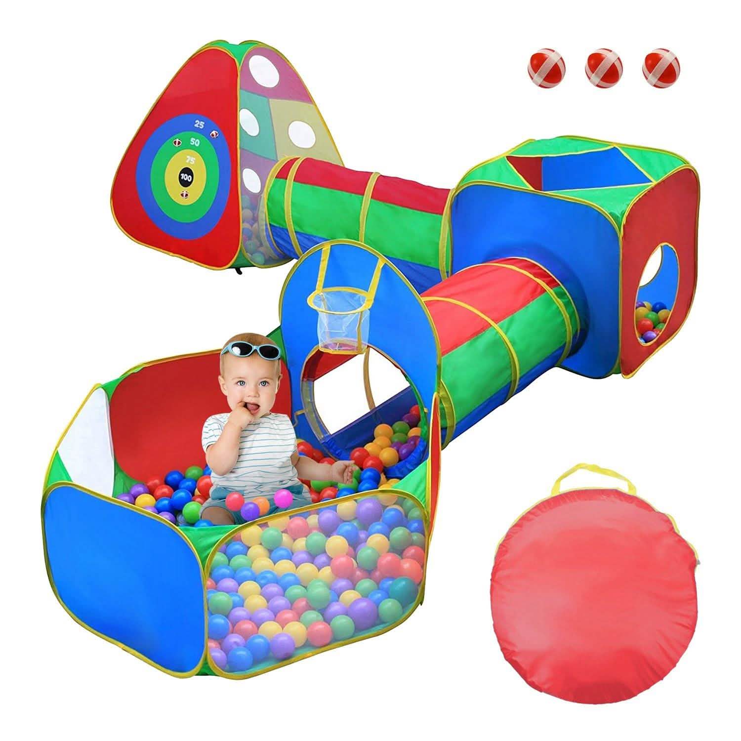 5-Piece: Pop Up Playhouse Kids Ball Pit Tents Toys & Games - Tophatter Daily Deals
