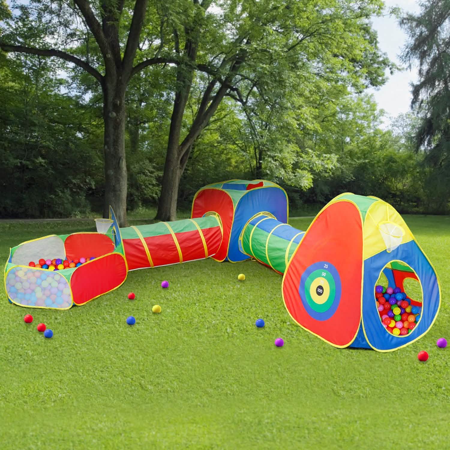 5-Piece: Pop Up Playhouse Kids Ball Pit Tents Toys & Games - Tophatter Daily Deals