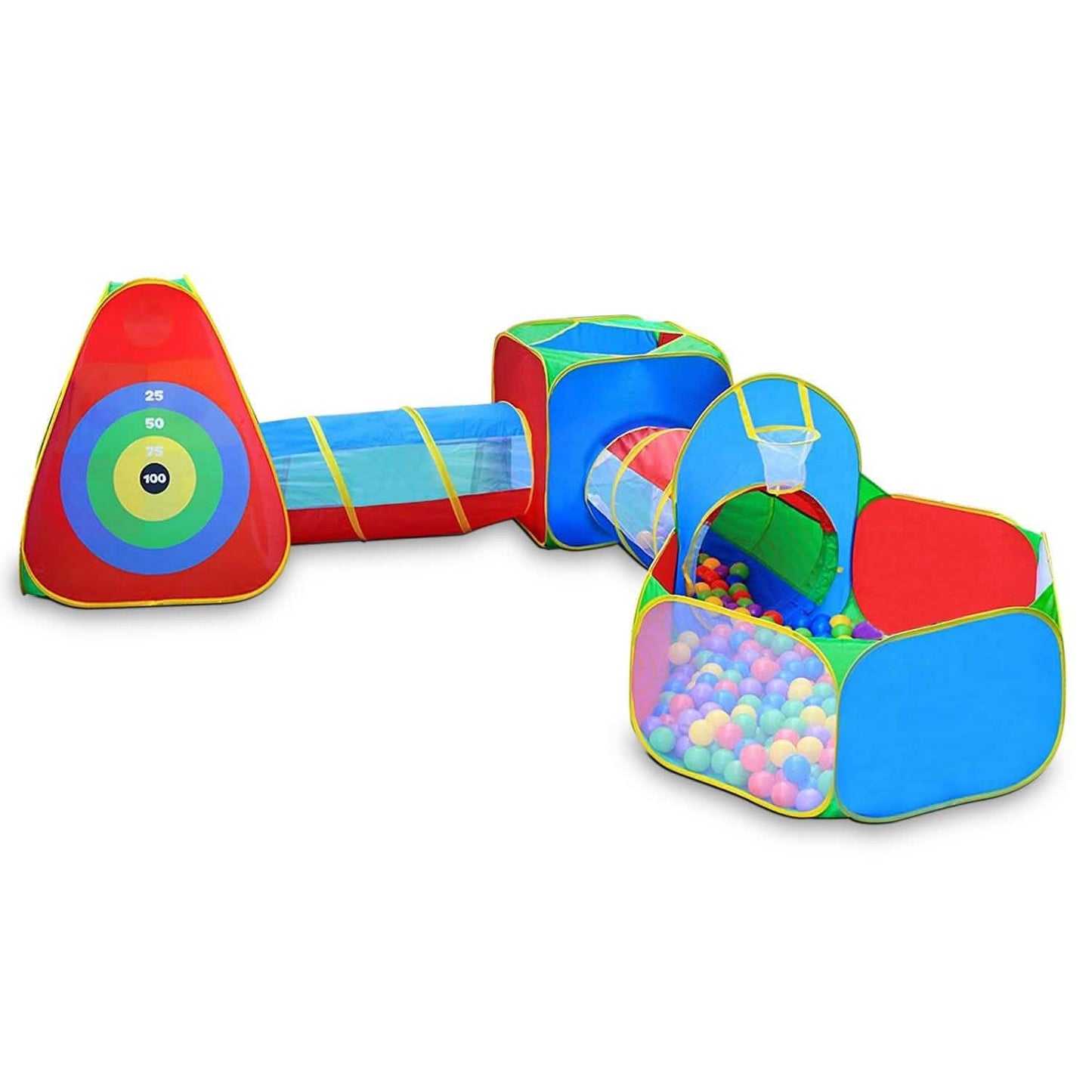 5-Piece: Pop Up Playhouse Kids Ball Pit Tents Toys & Games - Tophatter Daily Deals