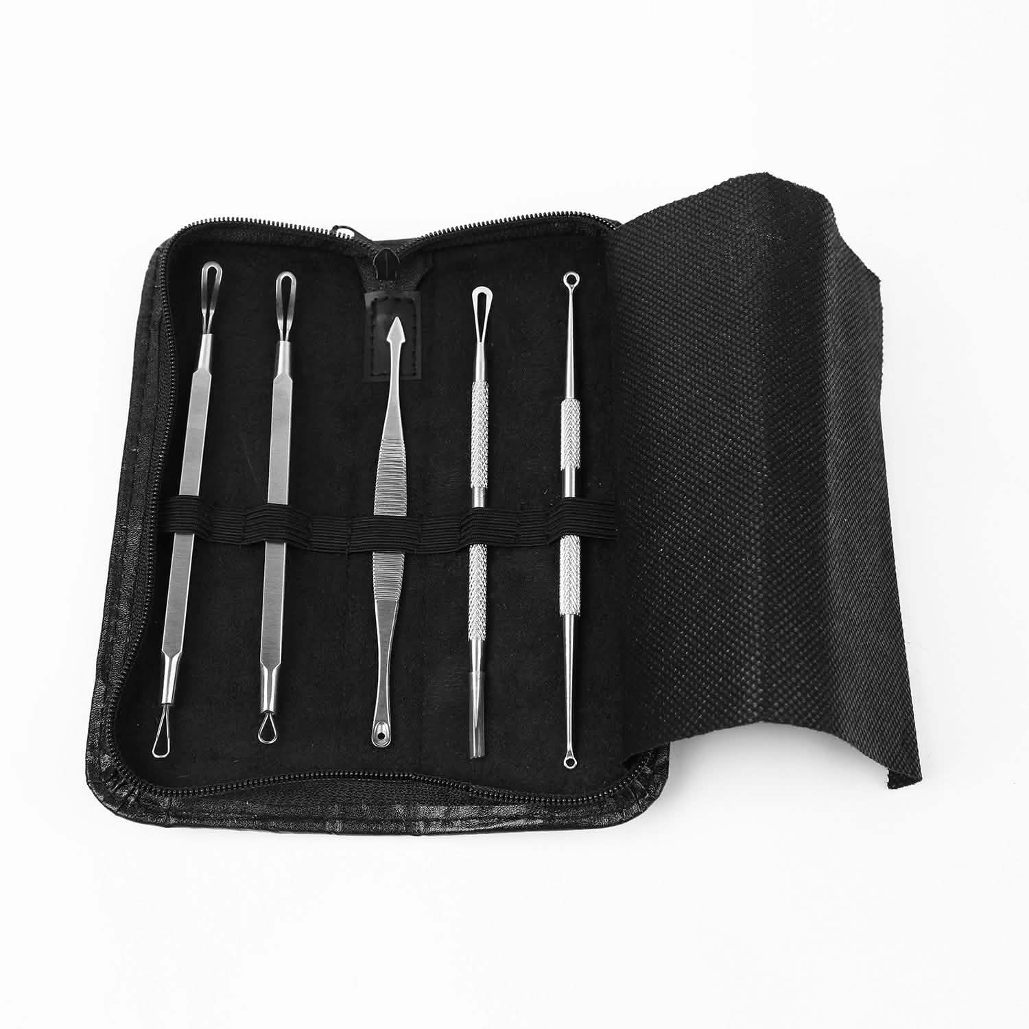 5-Piece Set: Blackhead Remover Kit Stainless Steel Popping Zit Remover Beauty & Personal Care - Tophatter Daily Deals