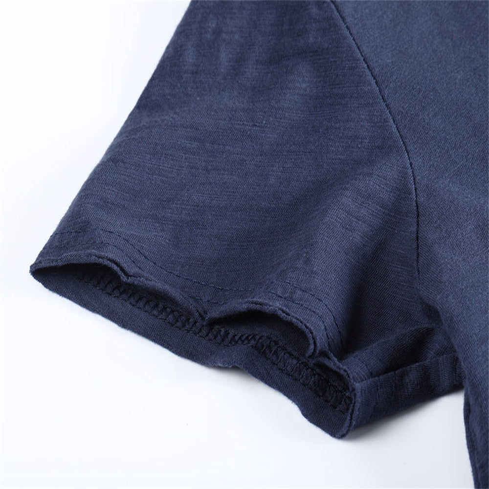5 Piece T Shirt Men Casual Cotton Slim Fit V-neck Men T-Shirts - Tophatter Daily Deals