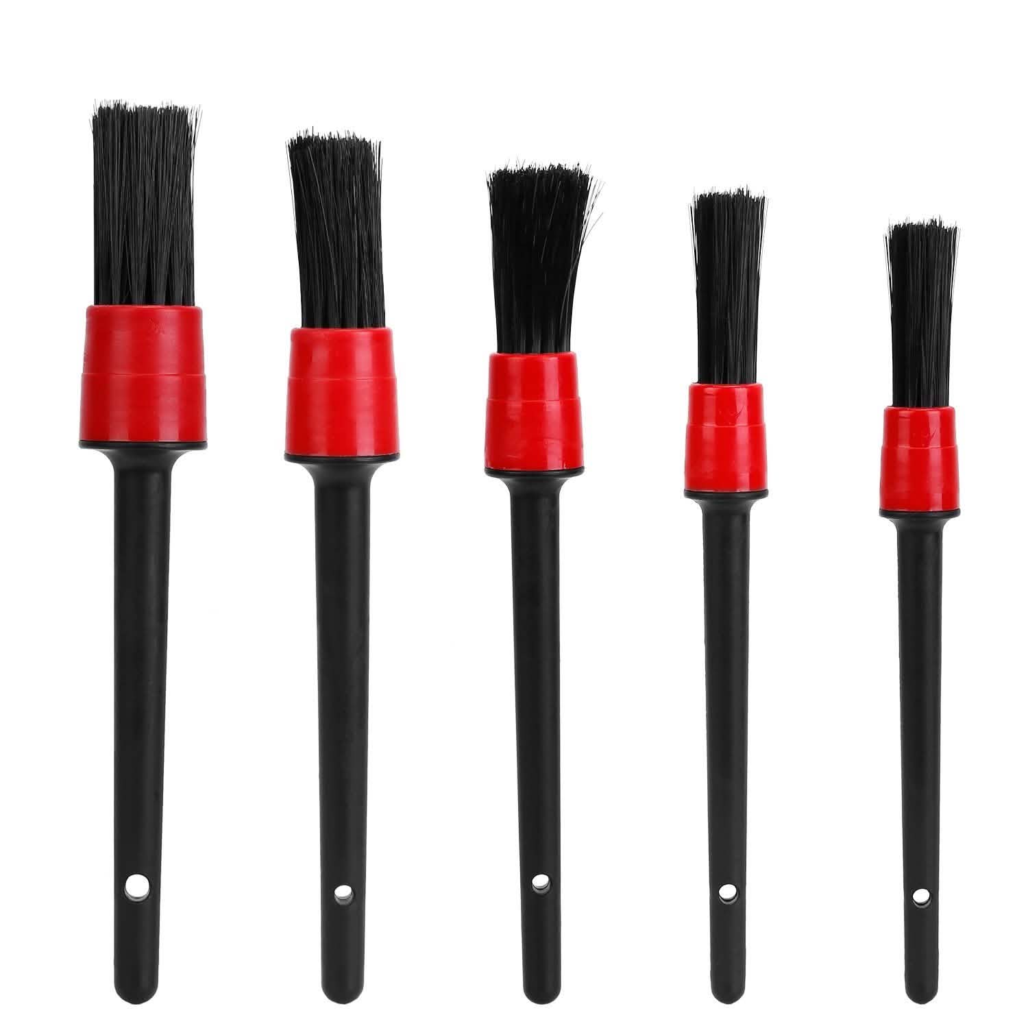 5-Pieces: Car Detailing Brush Set Automotive - Tophatter Daily Deals