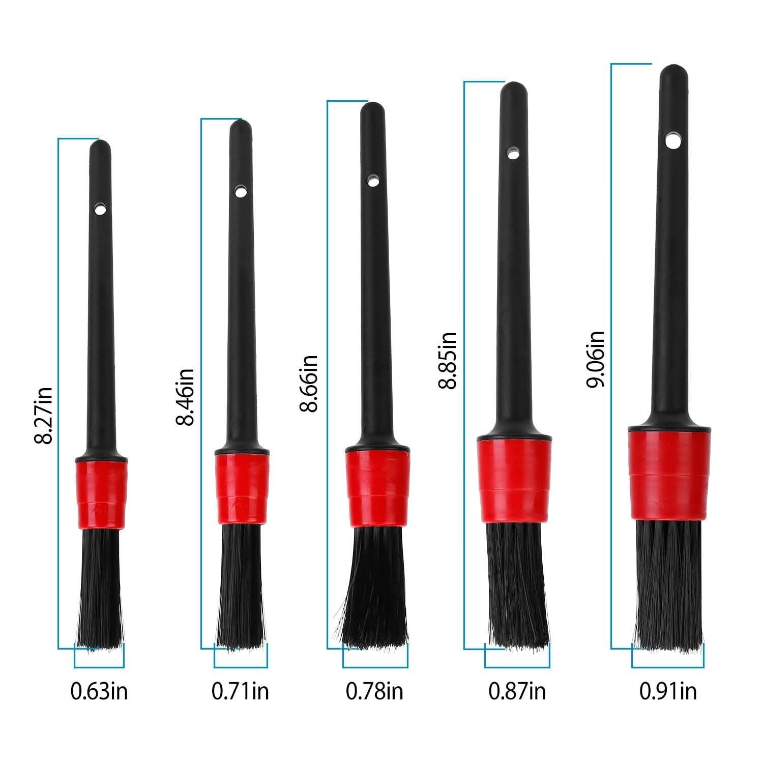 5-Pieces: Car Detailing Brush Set Automotive - Tophatter Daily Deals