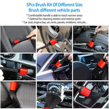 5-Pieces: Car Detailing Brush Set Automotive - Tophatter Daily Deals