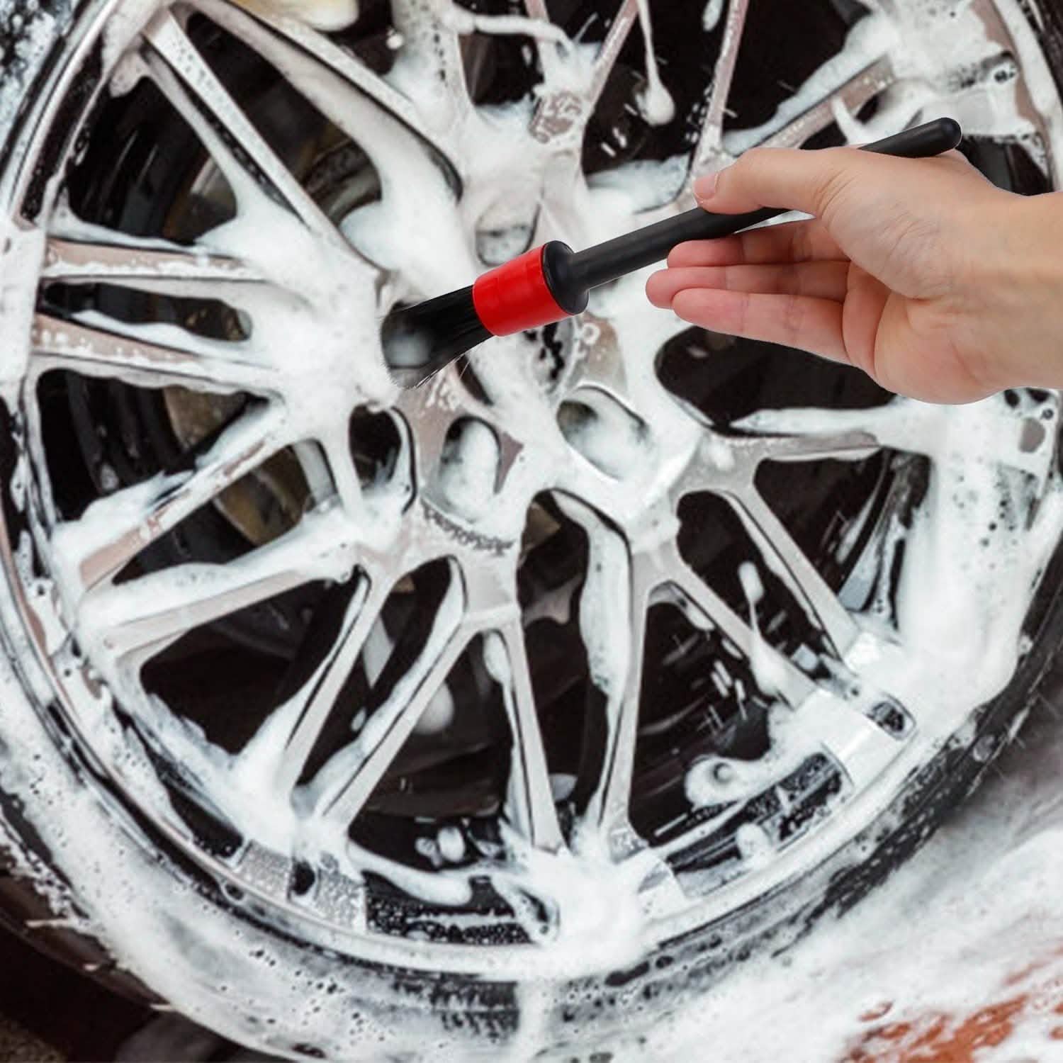 5-Pieces: Car Detailing Brush Set Automotive - Tophatter Daily Deals