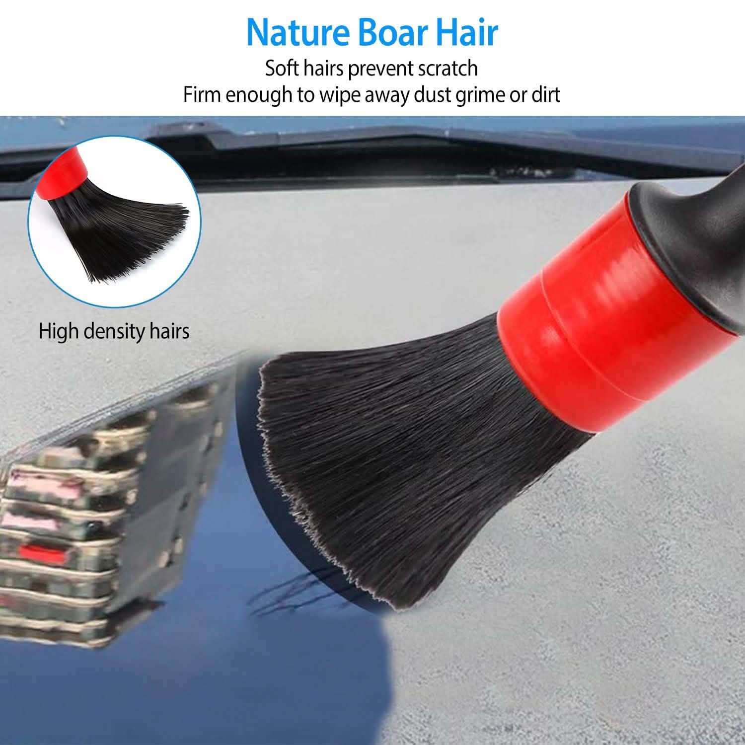 5-Pieces: Car Detailing Brush Set Automotive - Tophatter Daily Deals