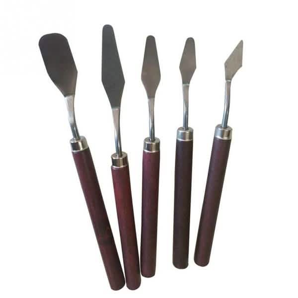 5-Pieces: Palette Steel Oil For Professional Stainless Knife Tool Painting Spatula School, Office & Art Supplies - Tophatter Daily Deals