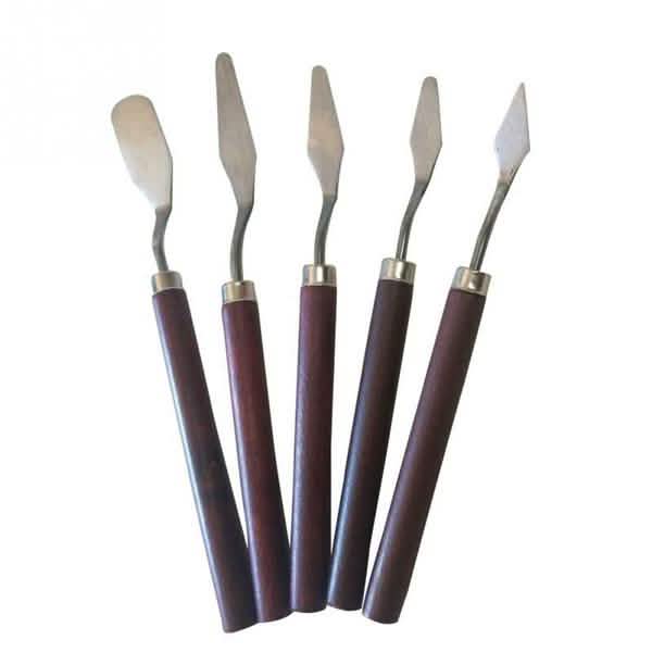 5-Pieces: Palette Steel Oil For Professional Stainless Knife Tool Painting Spatula School, Office & Art Supplies - Tophatter Daily Deals