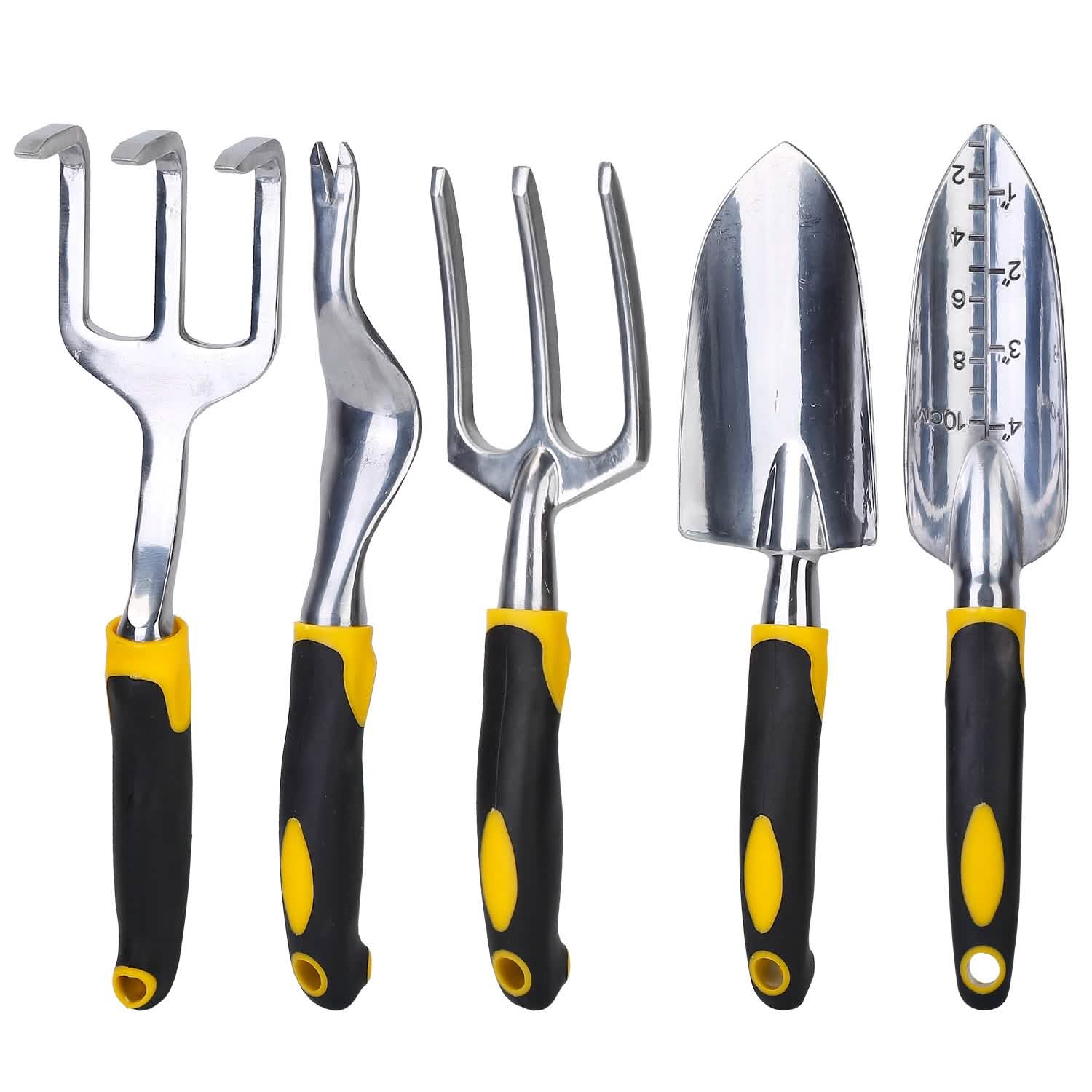 5-Pieces Set: Heavy Duty Garden Tool Set with Non-Slip Handle Garden & Patio - Tophatter Daily Deals