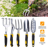 5-Pieces Set: Heavy Duty Garden Tool Set with Non-Slip Handle Garden & Patio - Tophatter Daily Deals