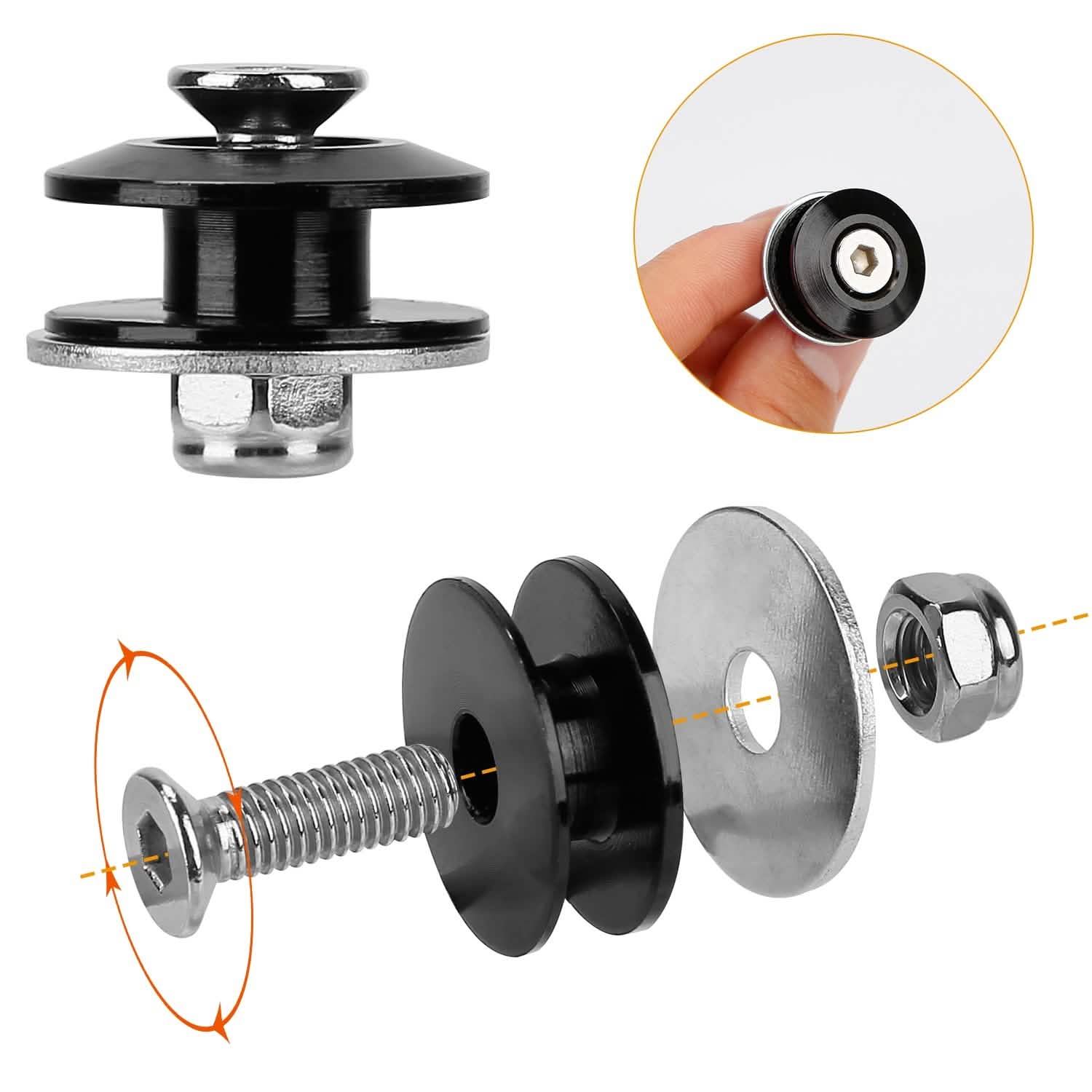 5-Set: Car Quick Release Bumper Fasteners Automotive - Tophatter Daily Deals