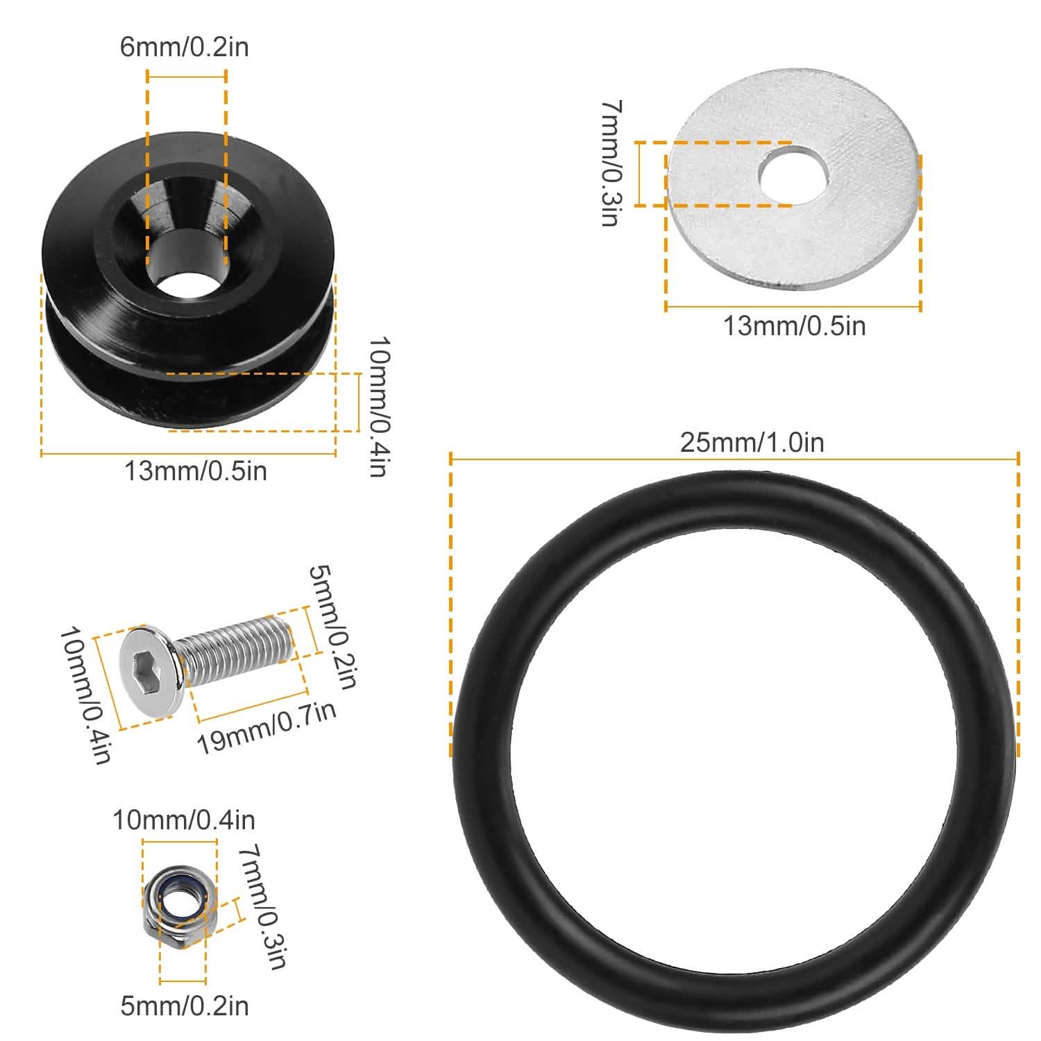 5-Set: Car Quick Release Bumper Fasteners Automotive - Tophatter Daily Deals