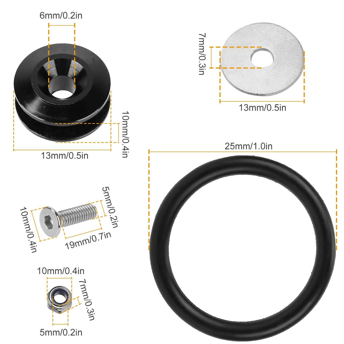 5-Set: Car Quick Release Bumper Fasteners Automotive - Tophatter Daily Deals