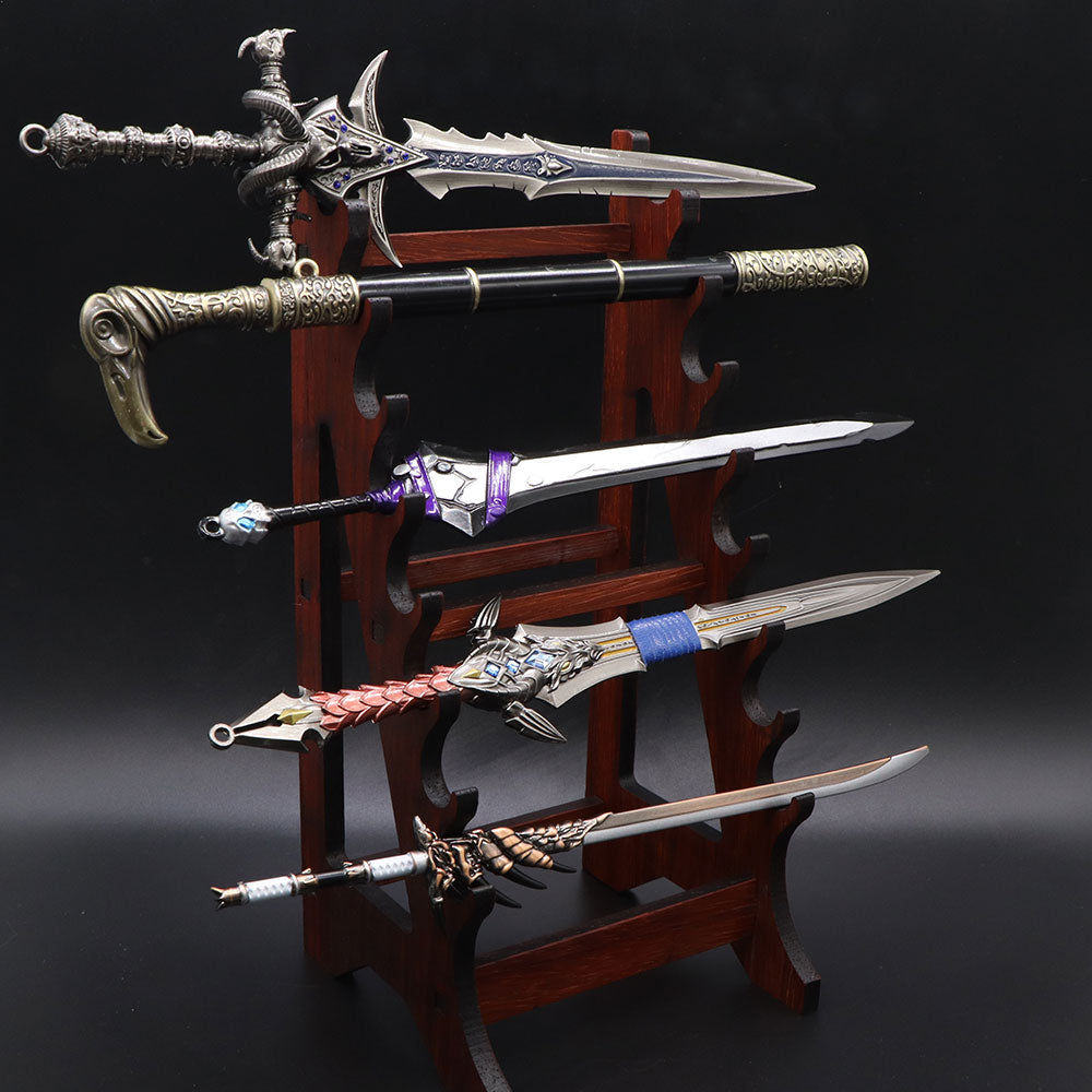 7-Layer Rosewood Wood Display Holder Wooden Kit - Tophatter Daily Deals