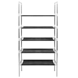 5-Tiers Shoe Rack Shelves 15 Pairs Shoe Oraganizer Black Storage & Organization - Tophatter Daily Deals