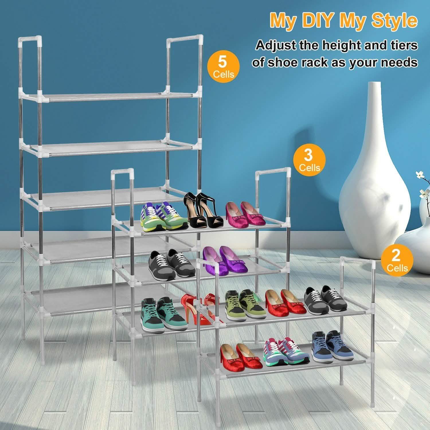 5-Tiers Shoe Rack Shelves 15 Pairs Shoe Oraganizer Storage & Organization - Tophatter Daily Deals