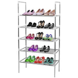 5-Tiers Shoe Rack Shelves 15 Pairs Shoe Oraganizer Storage & Organization - Tophatter Daily Deals