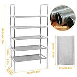 5-Tiers Shoe Rack Shelves 15 Pairs Shoe Oraganizer Storage & Organization - Tophatter Daily Deals