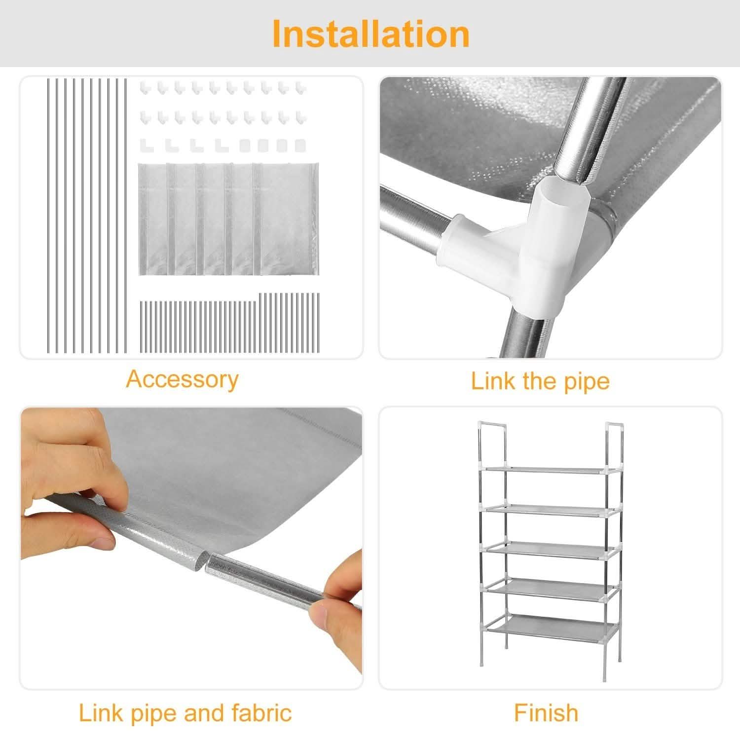 5-Tiers Shoe Rack Shelves 15 Pairs Shoe Oraganizer Storage & Organization - Tophatter Daily Deals