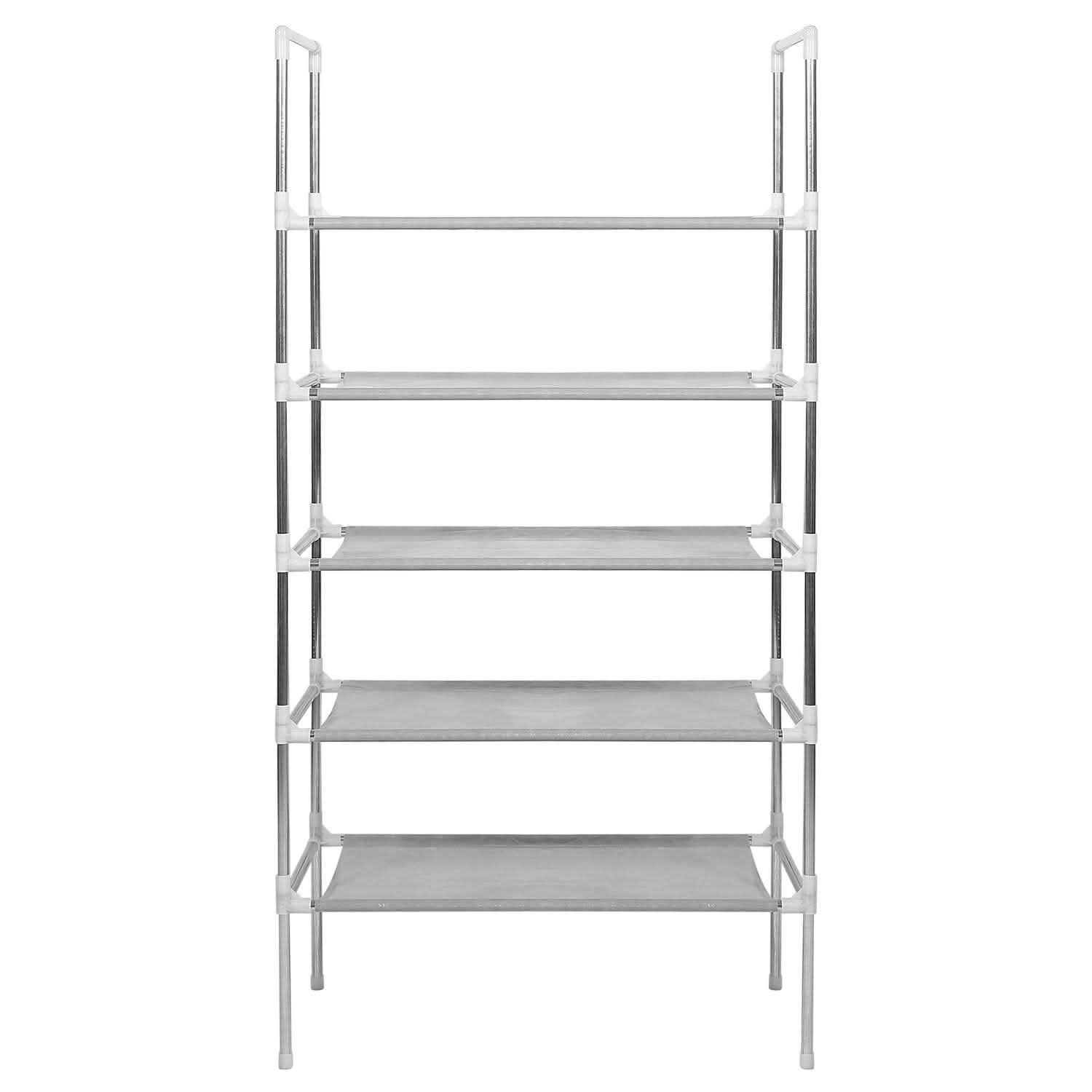 5-Tiers Shoe Rack Shelves 15 Pairs Shoe Oraganizer Gray Storage & Organization - Tophatter Daily Deals
