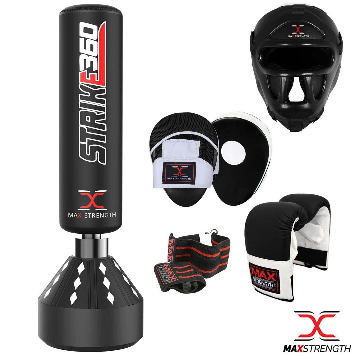 Punch Bag Stand UK - 6ft Boxing Free Standing Punch Bag Stand MMA Martial Arts Punching Gloves Sets Exercise & Fitness - Tophatter Daily Deals