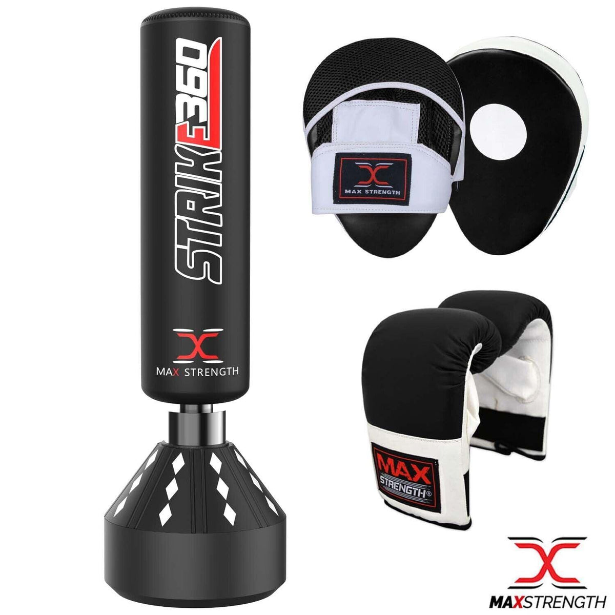 Punch Bag Stand UK - 6ft Boxing Free Standing Punch Bag Stand MMA Martial Arts Punching Gloves Sets 3pcs Exercise & Fitness - Tophatter Daily Deals