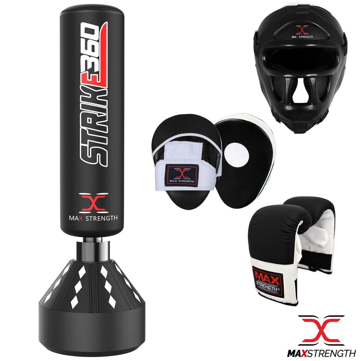 Punch Bag Stand UK - 6ft Boxing Free Standing Punch Bag Stand MMA Martial Arts Punching Gloves Sets 4pcs Exercise & Fitness - Tophatter Daily Deals