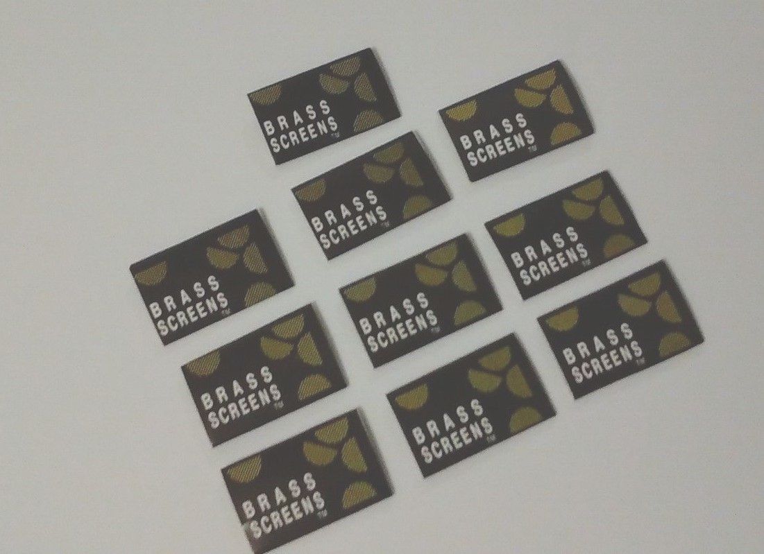100x Brass Gold Tobacco Pipe Screens - 3/4
