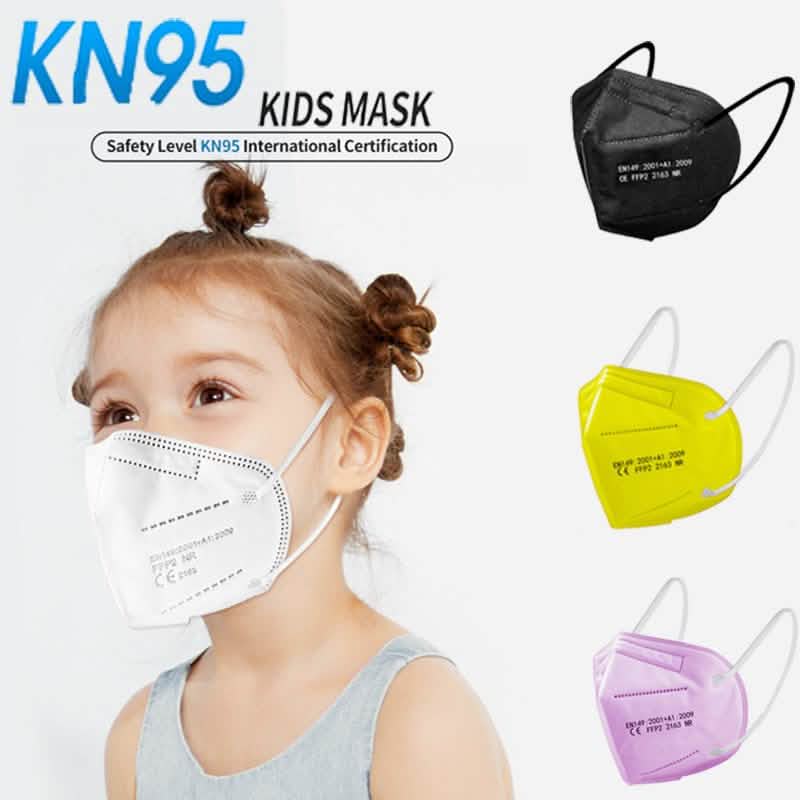 50-Pack: Kids Size KN95 5-Ply Face Mask Face Masks & PPE - Tophatter Daily Deals