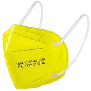 50-Pack: Kids Size KN95 5-Ply Face Mask Yellow Face Masks & PPE - Tophatter Daily Deals