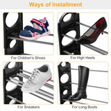 50-Pair Shoe Rack Storage Organizer 10-Tier Portable Wardrobe Tower Storage & Organization - Tophatter Daily Deals