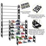 50-Pair Shoe Rack Storage Organizer 10-Tier Portable Wardrobe Tower Storage & Organization - Tophatter Daily Deals