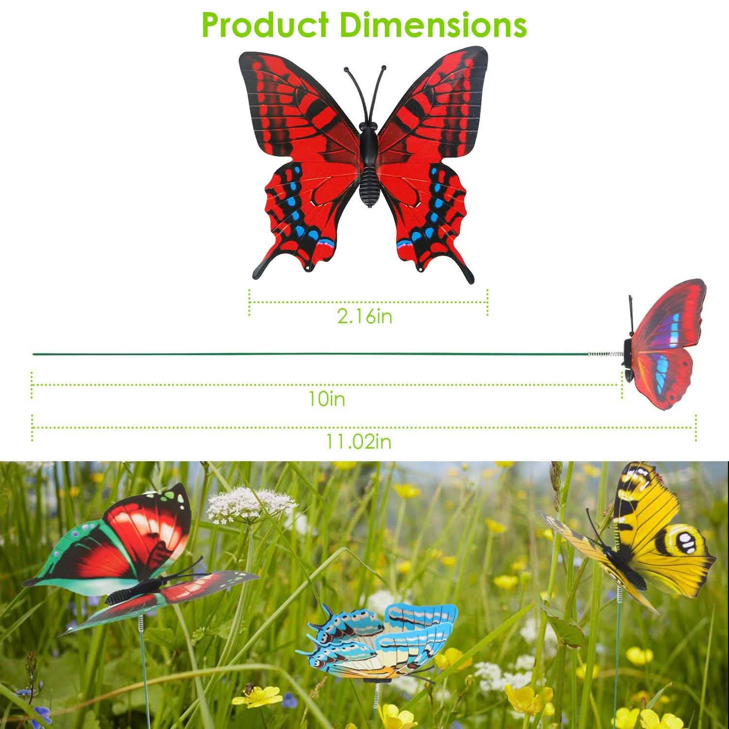 50-Piece: Butterfly Stake Ornament Garden & Patio - Tophatter Daily Deals