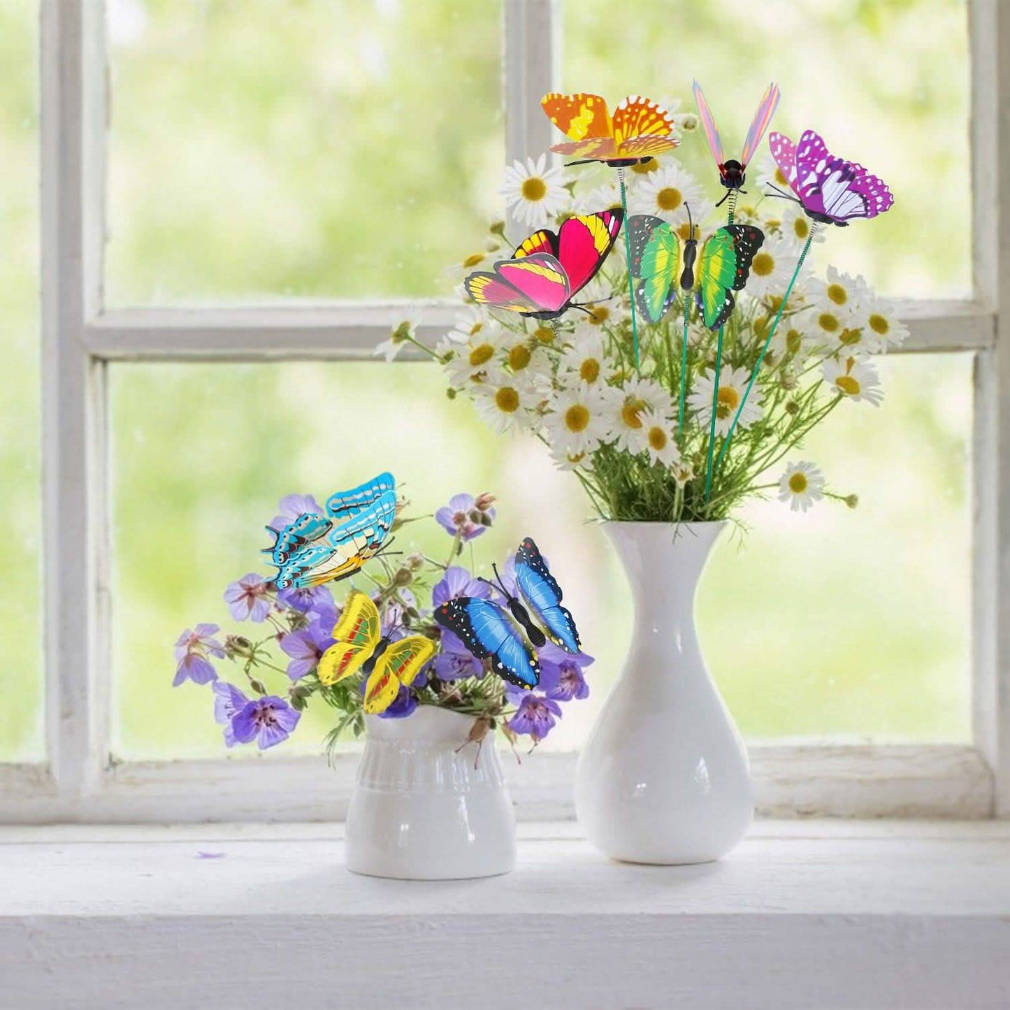 50-Piece: Butterfly Stake Ornament Garden & Patio - Tophatter Daily Deals