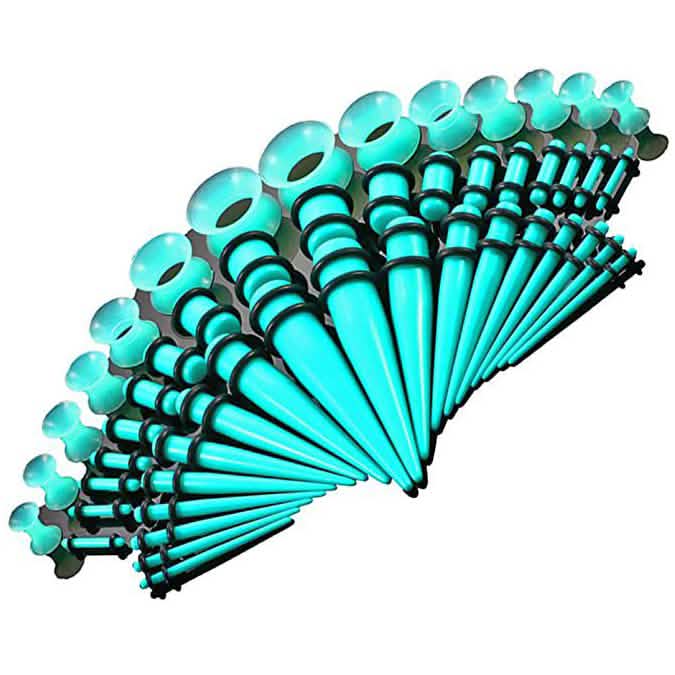 50-Piece: Ear Stretching Kit Turquoise Beauty & Personal Care - Tophatter Daily Deals