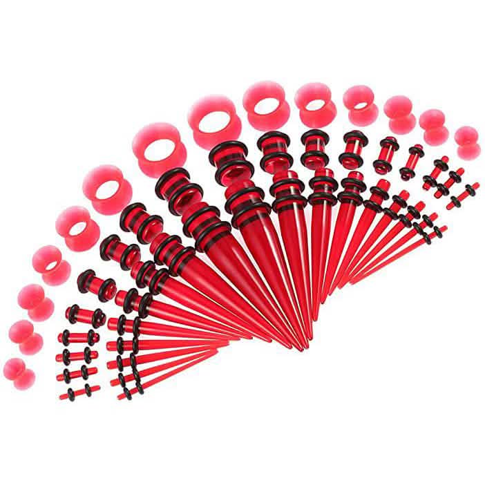 50-Piece: Ear Stretching Kit Red Beauty & Personal Care - Tophatter Daily Deals