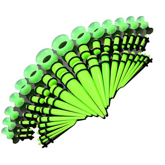 50-Piece: Ear Stretching Kit Green Beauty & Personal Care - Tophatter Daily Deals
