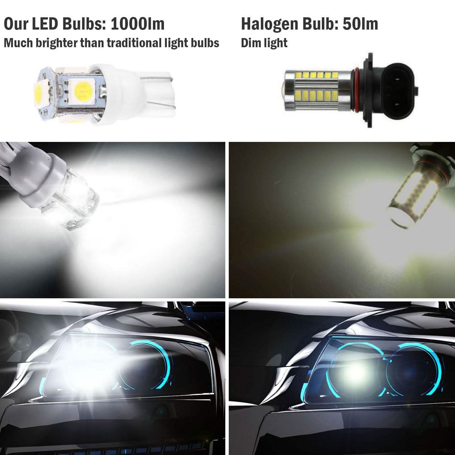 50-Piece: LED Car Light Bulbs Automotive - Tophatter Daily Deals