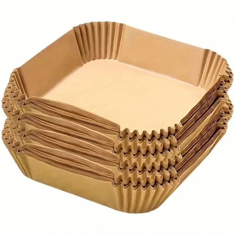 50-Pieces: Disposable Paper Liners For Air Fryer Suitable For 2 - 8 Quarts Kitchen Tools & Gadgets - Tophatter Daily Deals