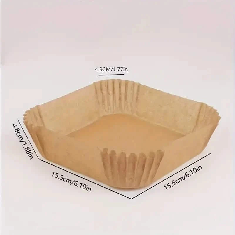 50-Pieces: Disposable Paper Liners For Air Fryer Suitable For 2 - 8 Quarts Kitchen Tools & Gadgets - Tophatter Daily Deals