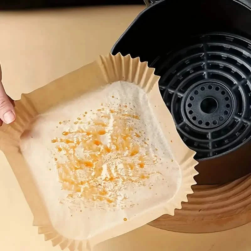 50-Pieces: Disposable Paper Liners For Air Fryer Suitable For 2 - 8 Quarts Kitchen Tools & Gadgets - Tophatter Daily Deals
