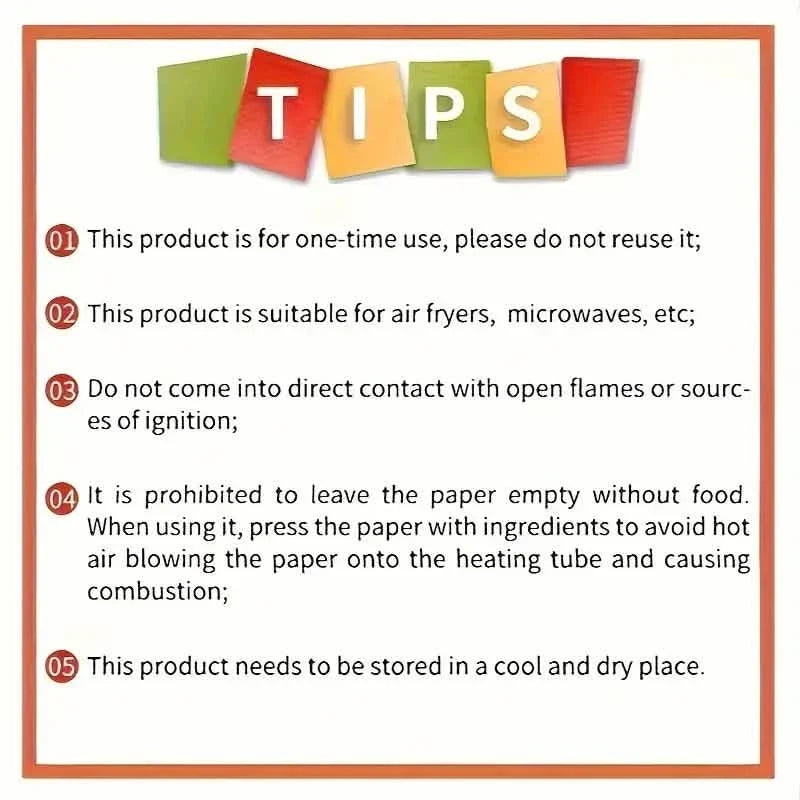 50-Pieces: Disposable Paper Liners For Air Fryer Suitable For 2 - 8 Quarts Kitchen Tools & Gadgets - Tophatter Daily Deals