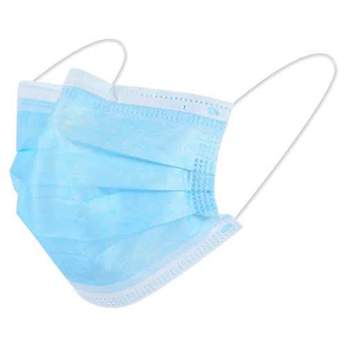 50-Pieces: Kids Disposable Face Masks Blue Face Masks & PPE - Tophatter Daily Deals
