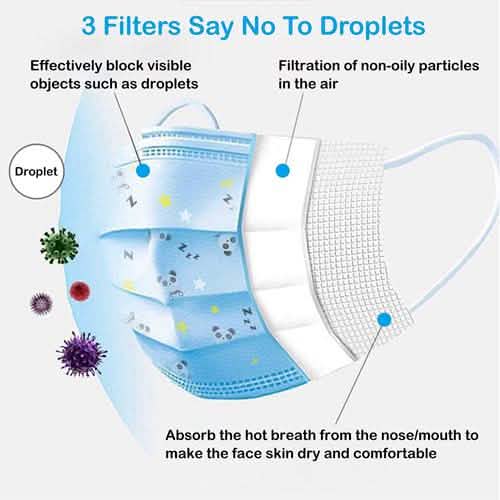 50-Pieces: Kids Disposable Face Masks Face Masks & PPE - Tophatter Daily Deals