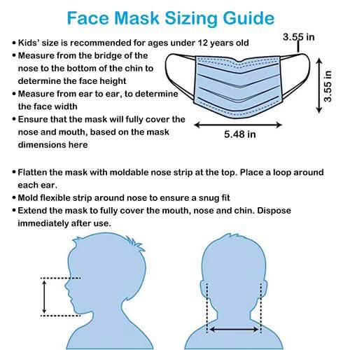 50-Pieces: Kids Disposable Face Masks Face Masks & PPE - Tophatter Daily Deals