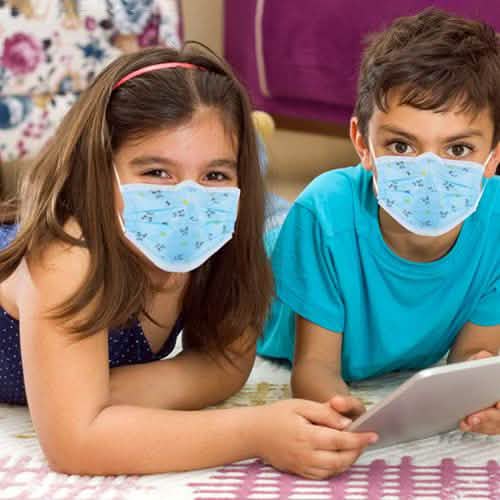 50-Pieces: Kids Disposable Face Masks Face Masks & PPE - Tophatter Daily Deals