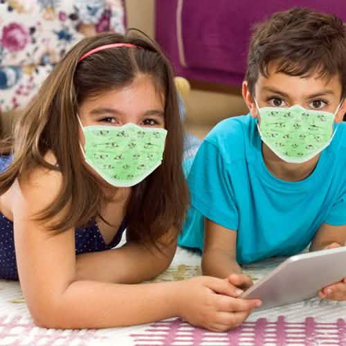 50-Pieces: Kids Disposable Face Masks Face Masks & PPE - Tophatter Daily Deals