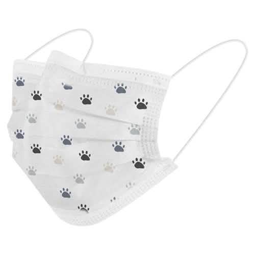 50-Pieces: Kids Disposable Face Masks White Claw Face Masks & PPE - Tophatter Daily Deals