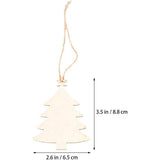 50-Pieces: Wooden Mini Christmas Tree Small Pendant Seasonal Decor - Tophatter Daily Deals